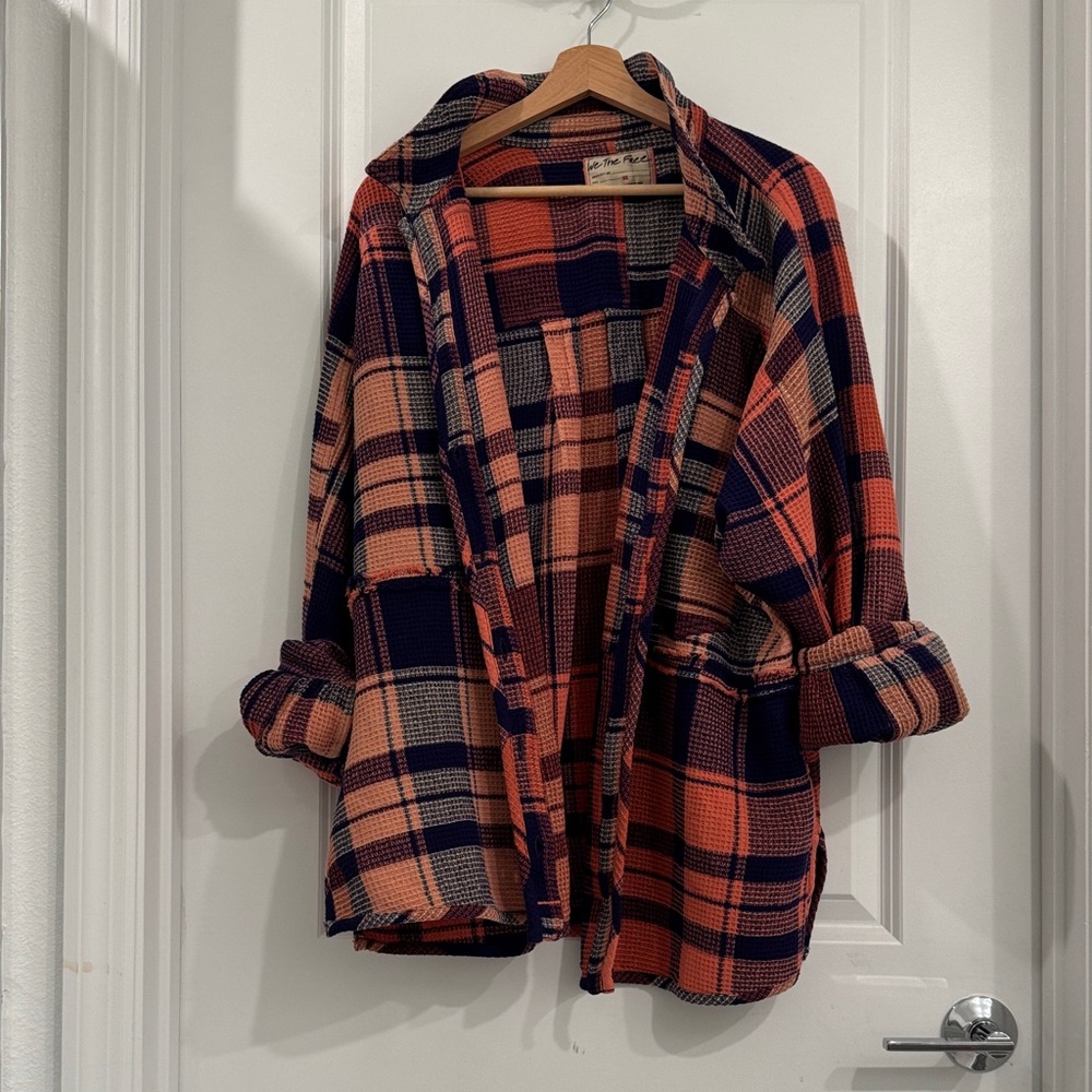 We The Free Cozy in Plaid Button Up - Picture 3 of 4